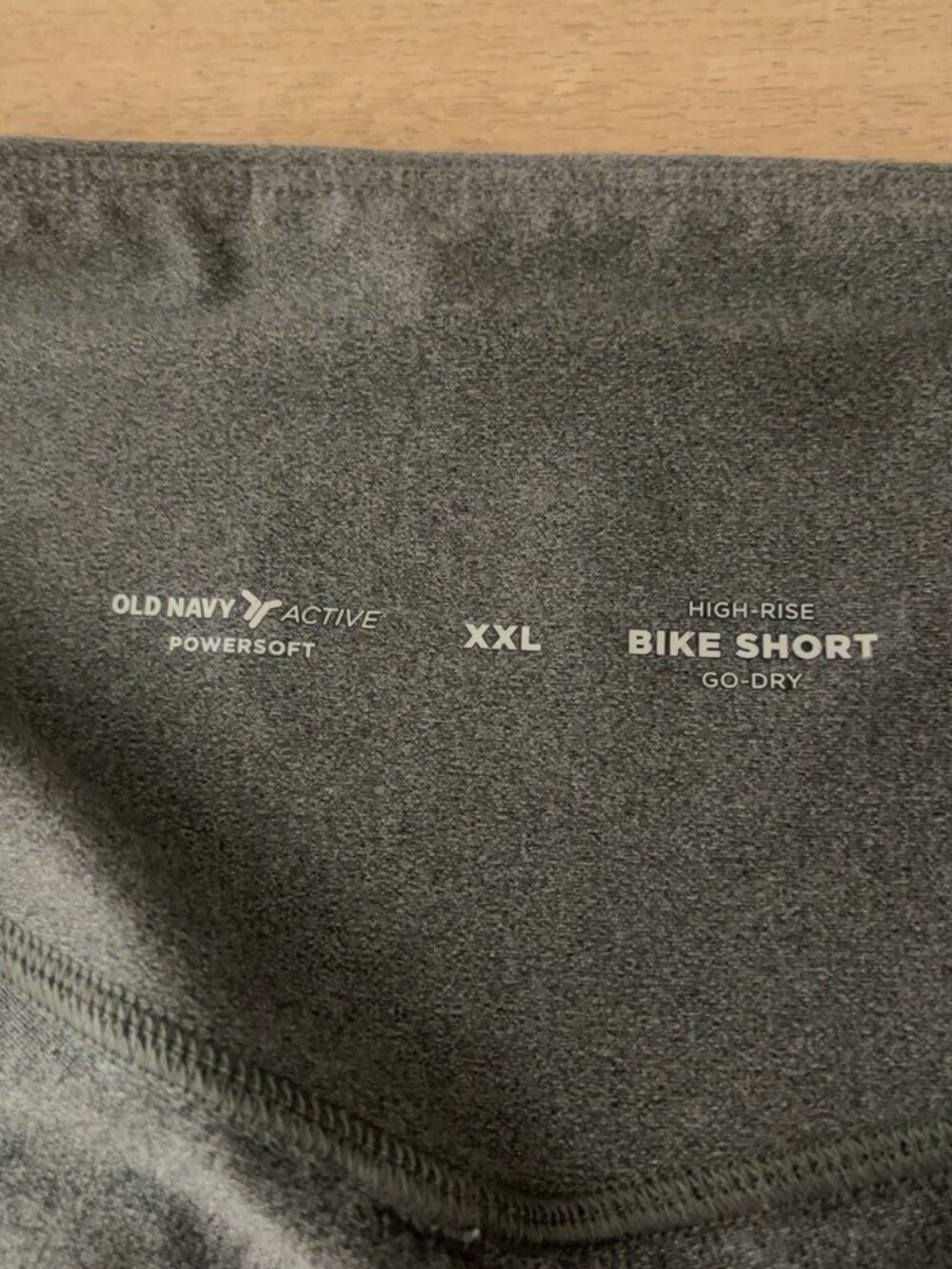 Old Navy PowerSoft High-Rise Bike Shorts Gray XXL 8" Pockets
